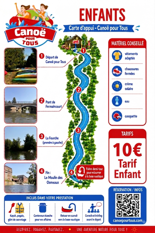 Enfant moins de 11 ans – AVEC pagaie